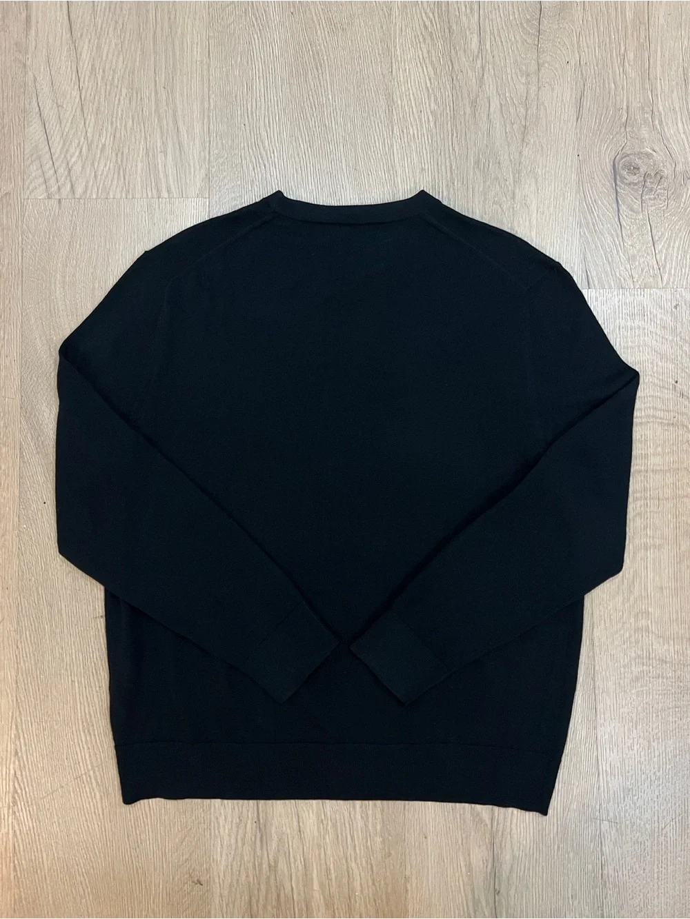 NWT Banana Republic Black 100% Merino Wool Crewneck Sweater - Timeless Knit
